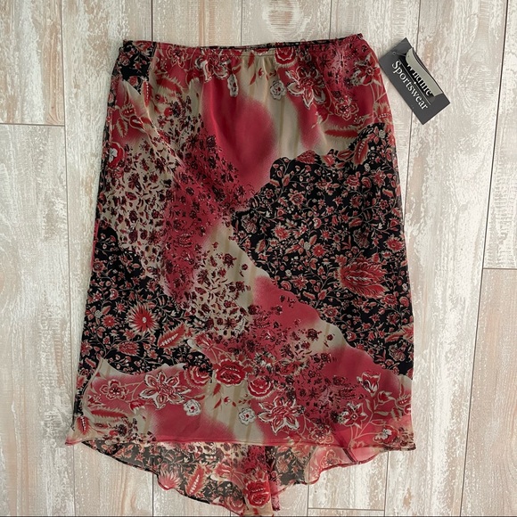 Wildlife Sportswear Dresses & Skirts - NWT vintage Wildlife sportswear y2k floral midi skirt